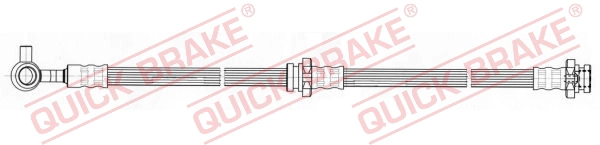 Шланг тормозной передний левый QUICK BRAKE 50.834