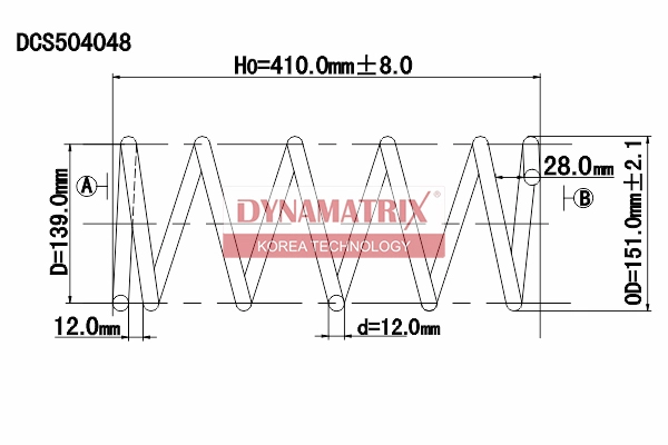 Пружина подвески DYNAMATRIX-KOREA DCS504048