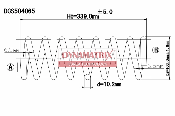 Пружина подвески DYNAMATRIX-KOREA DCS504065