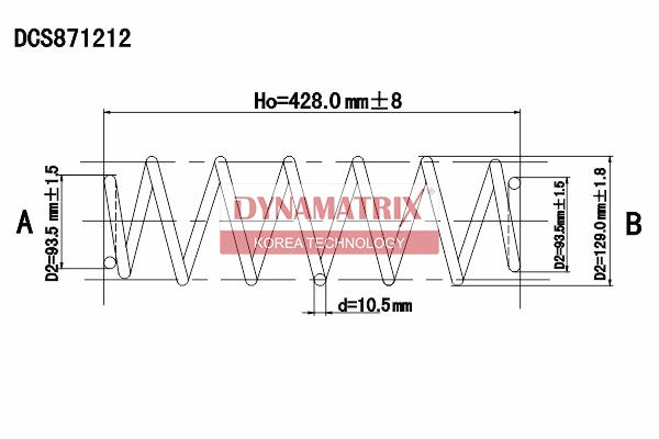 Пружина подвески DYNAMATRIX-KOREA DCS871212