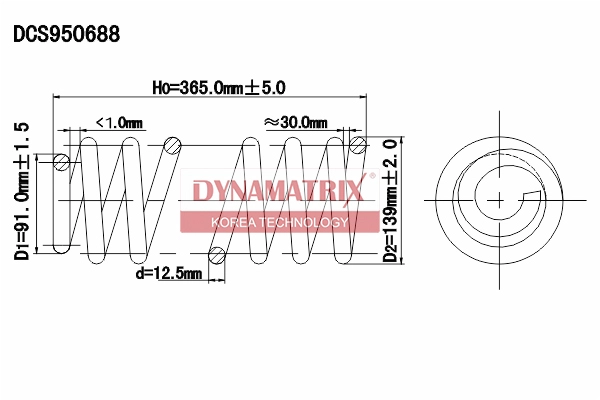 Пружина подвески DYNAMATRIX-KOREA DCS950688