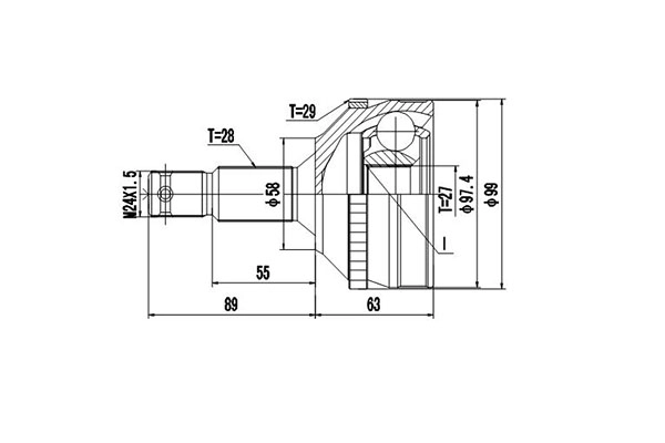 Комплект шруса DYNAMATRIX-KOREA DCV810029
