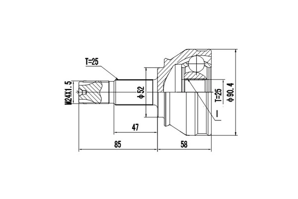 Комплект шруса DYNAMATRIX-KOREA DCV817004