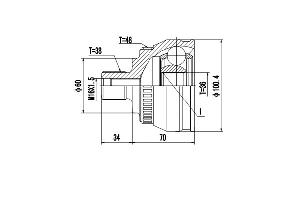 Комплект шруса DYNAMATRIX-KOREA DCV818025