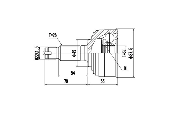 Комплект шруса DYNAMATRIX-KOREA DCV823021