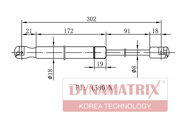 Амортизатор багажника DYNAMATRIX-KOREA DGS006957