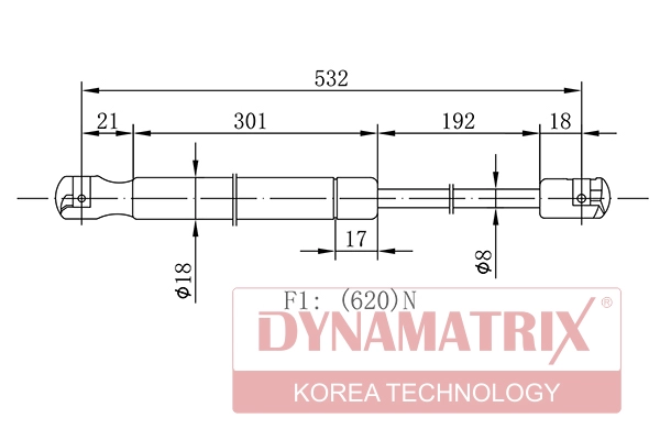 Амортизатор багажника DYNAMATRIX-KOREA DGS018613