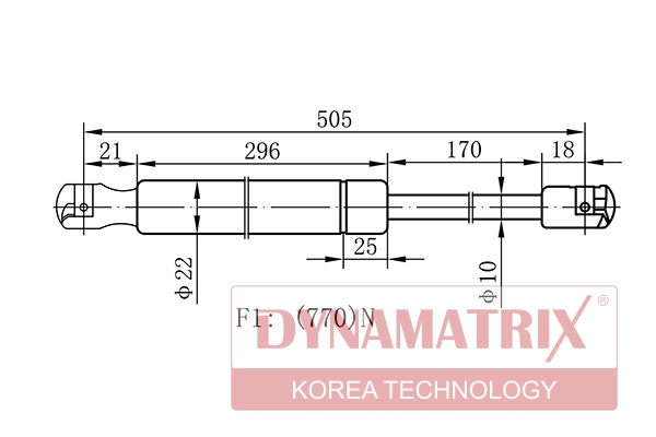 Амортизатор багажника DYNAMATRIX-KOREA DGS034529