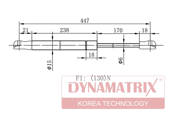 Амортизатор багажника DYNAMATRIX-KOREA DGS084381