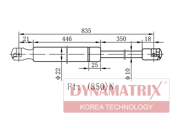 Амортизатор багажника DYNAMATRIX-KOREA DGS105409
