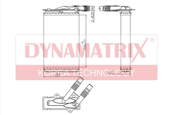 Радиатор отопителя салона DYNAMATRIX-KOREA DR72985