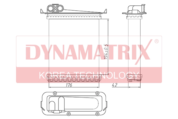 Радиатор отопителя салона DYNAMATRIX-KOREA DR73640