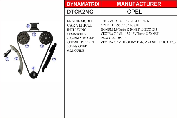 Комплект цепи грм DYNAMATRIX-KOREA DTCK2NG