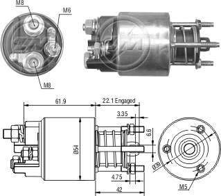 Реле втягивающее ZM ZM8-395