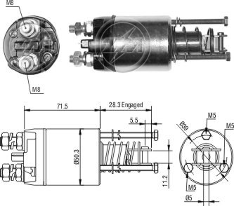 Реле втягивающее ZM ZM6-651