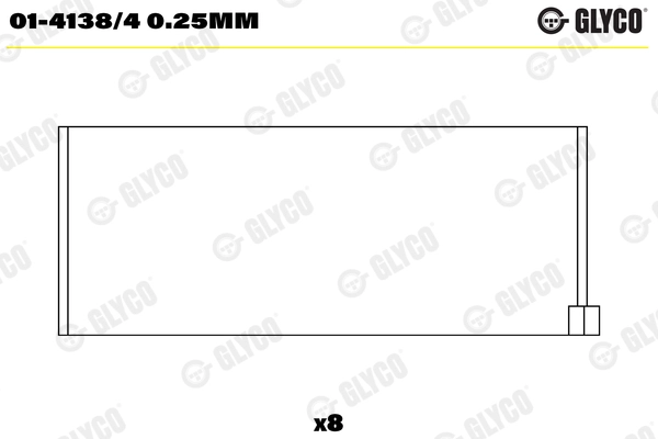 Вкладыши двигателя GLYCO 01-4138/4 0.25MM