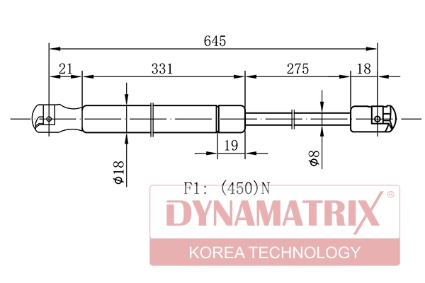 Амортизатор багажника DYNAMATRIX-KOREA DGS8306BQ