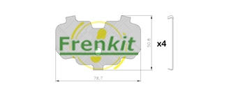 Комплект противоскрипных пластин FRENKIT 940044