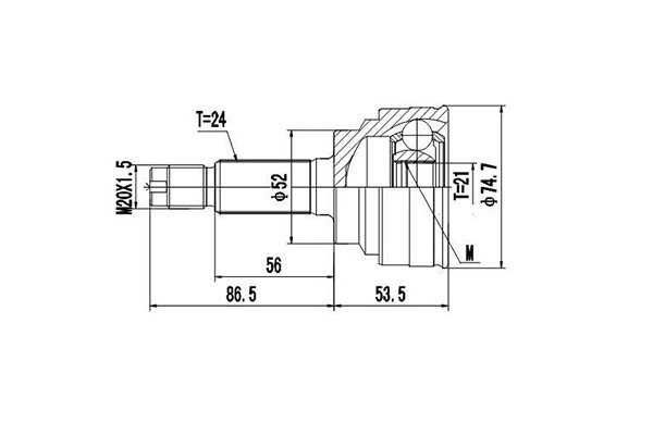 Шрус DYNAMATRIX-KOREA DCV834003