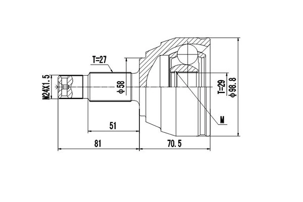 К-кт шруса DYNAMATRIX-KOREA DCV818098
