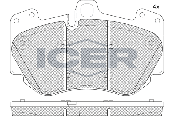 Колодки тормозные дисковые ICER 182349