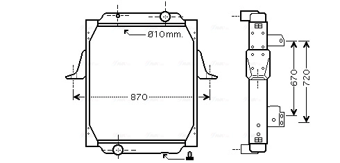 Радиатор системы охлаждения AVA QUALITY COOLING RE2041
