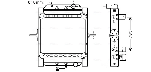 Радиатор системы охлаждения AVA QUALITY COOLING RE2073