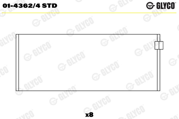 Вкладыши двигателя GLYCO 01-4362/4 STD
