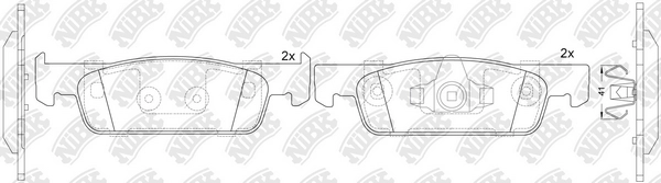 Колодки дисковые передние NIBK PN43001
