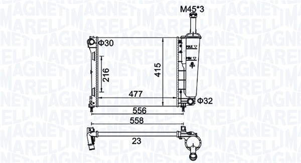 Радиатор охлаждения двигателя MAGNETI MARELLI 350213183900