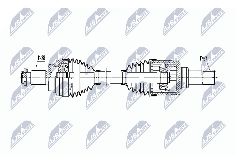 Вал полуоси (привод в сборе) NTY NPW-BM-054