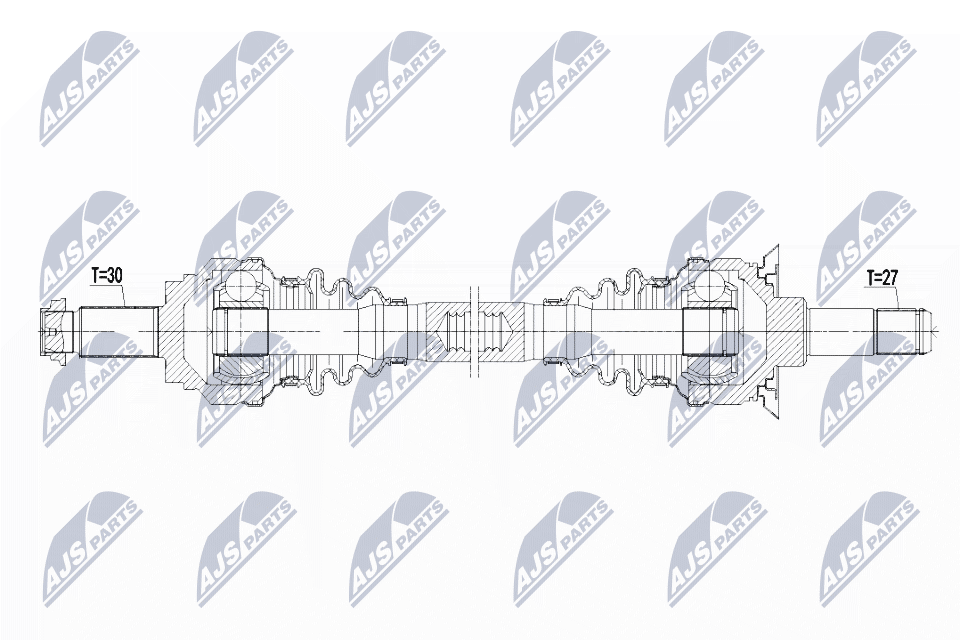 Полуось bmw 5 f10/f11 525d/530d/535i/550i 10- /задnaлев NTY NPW-BM-101