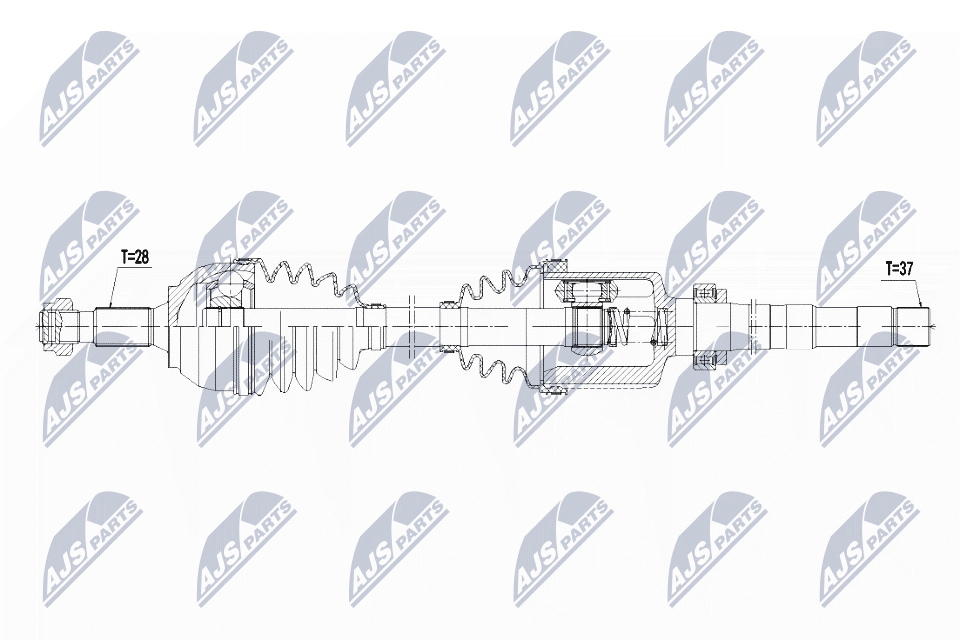 Полуось citroen c5 iii 2.0hdi 08- /прав NTY NPW-CT-061