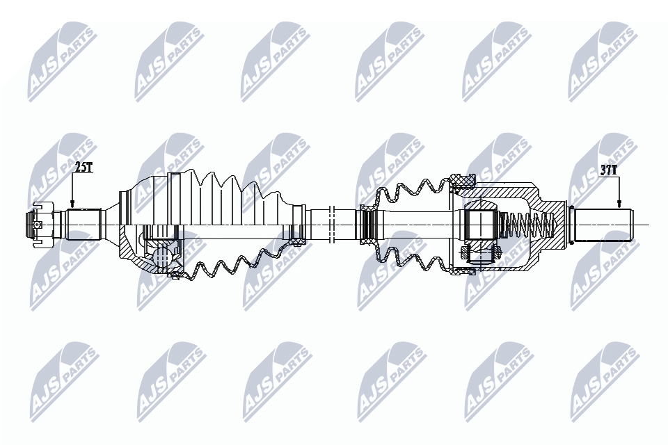 Полуось psa 3008 408 5008 c4 седан ds4 акпп at6 левая