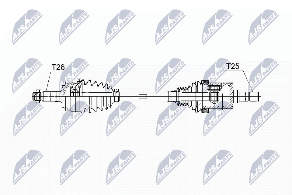 Полуось honda civic 4d 1.82.0 06-11 акпп левая NTY NPW-HD-064