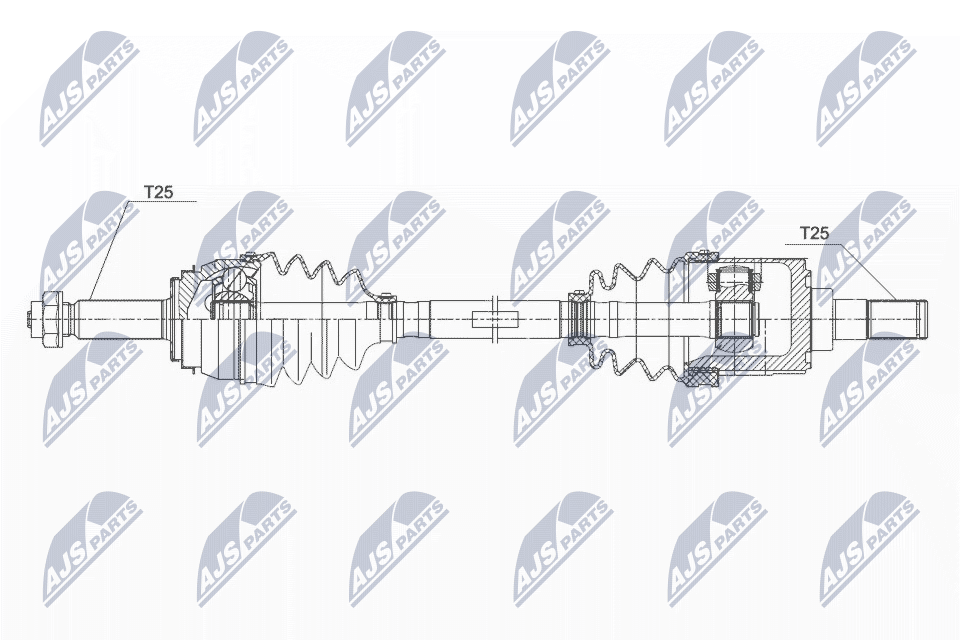 Полуось kia rio iii 1.41.6 11- hyundai accent iv 1.41.6 10- левая NTY NPW-KA-356