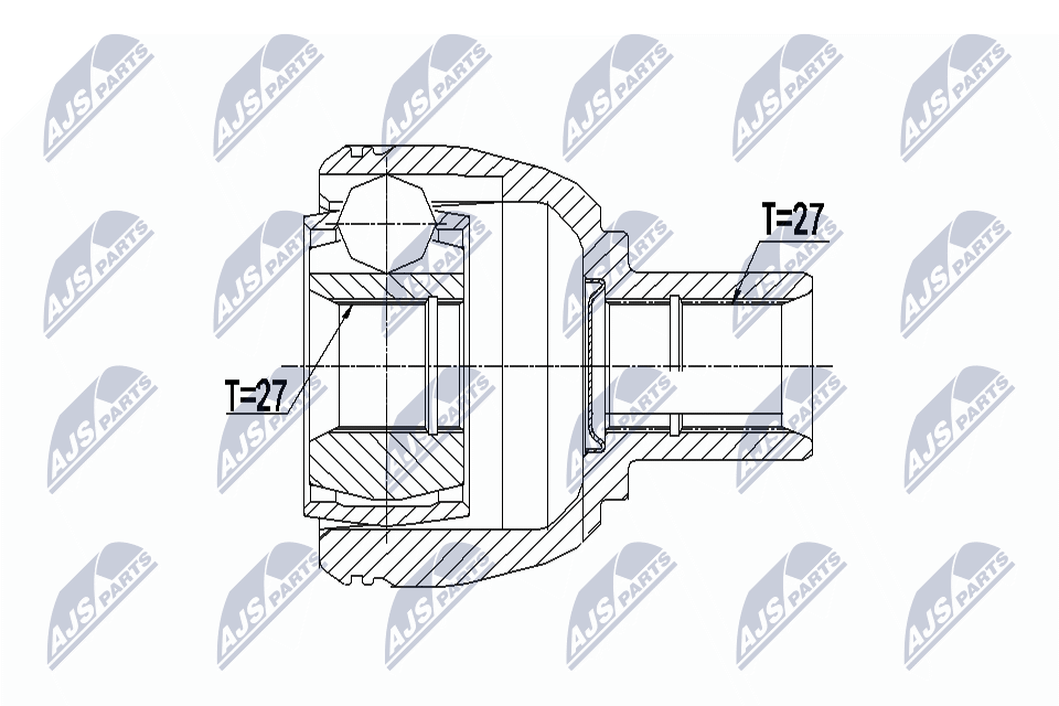 Шрус mercedes a200 w176 b200 w246 11- cla c117/x117 13- /переднийпрвый NTY NPW-ME-080