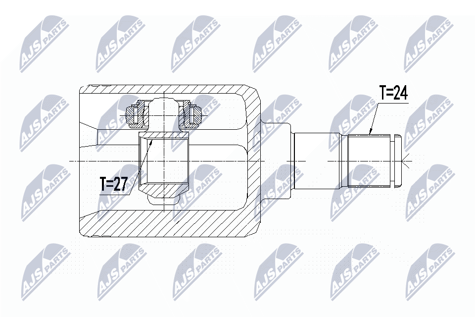 Шрус mercedes s350/s430/s500 4matic 02-05 /atmпереднийпрвый NTY NPW-ME-091