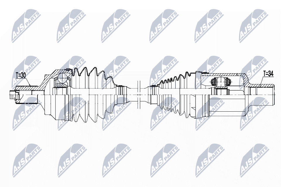 Полуось mb w212 09-16 cls c218 11-17 передняя левая NTY NPW-ME-102