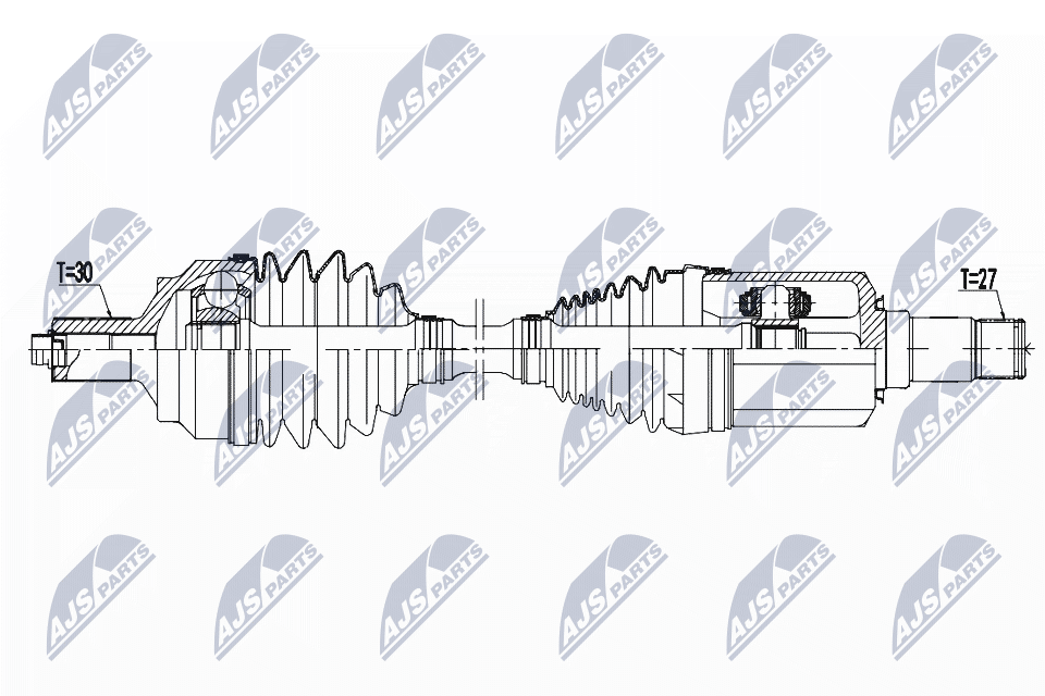 Полуось mb w212 09-16 cls c218 11-17 передняя правая NTY NPW-ME-104