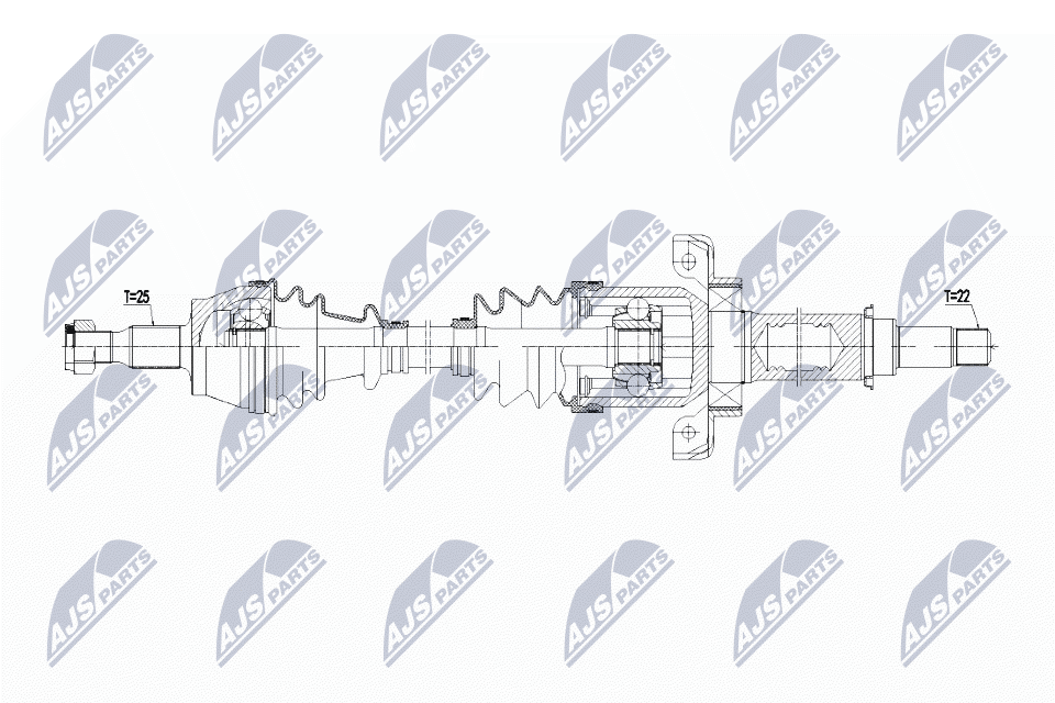 Полуось NTY NPW-ME-108