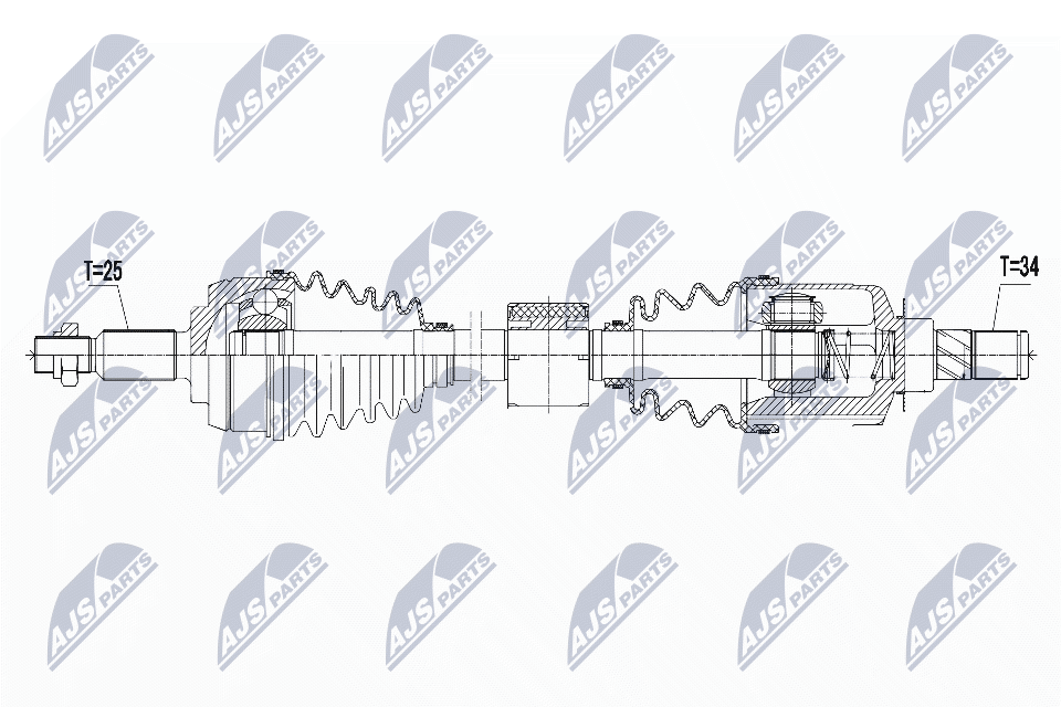 Вал полуоси (привод в сборе) NTY NPW-RE-061