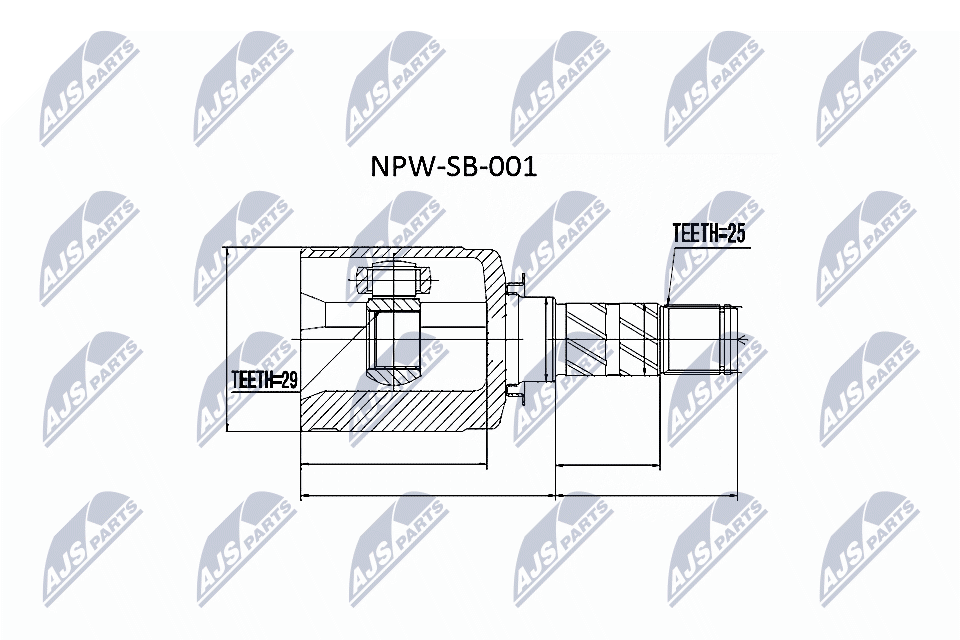Шрус внутренний NTY NPW-SB-001