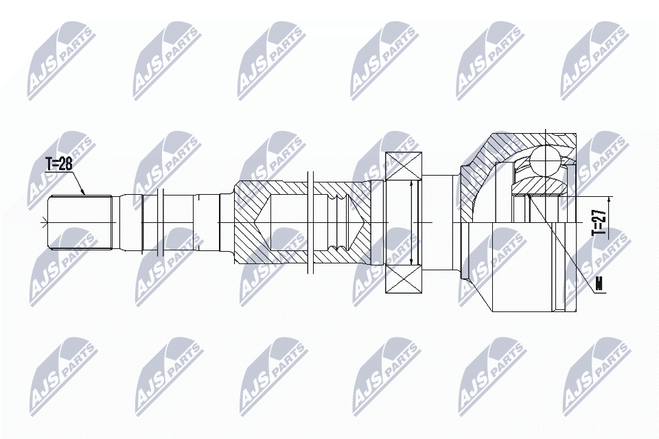 Шрус volvo xc90 d3/d5 02-14 vin-354475 3.2v6 vin -354978 02-14 4.4v8 vin -367133 02-07 /првый NTY NPW-VV-099