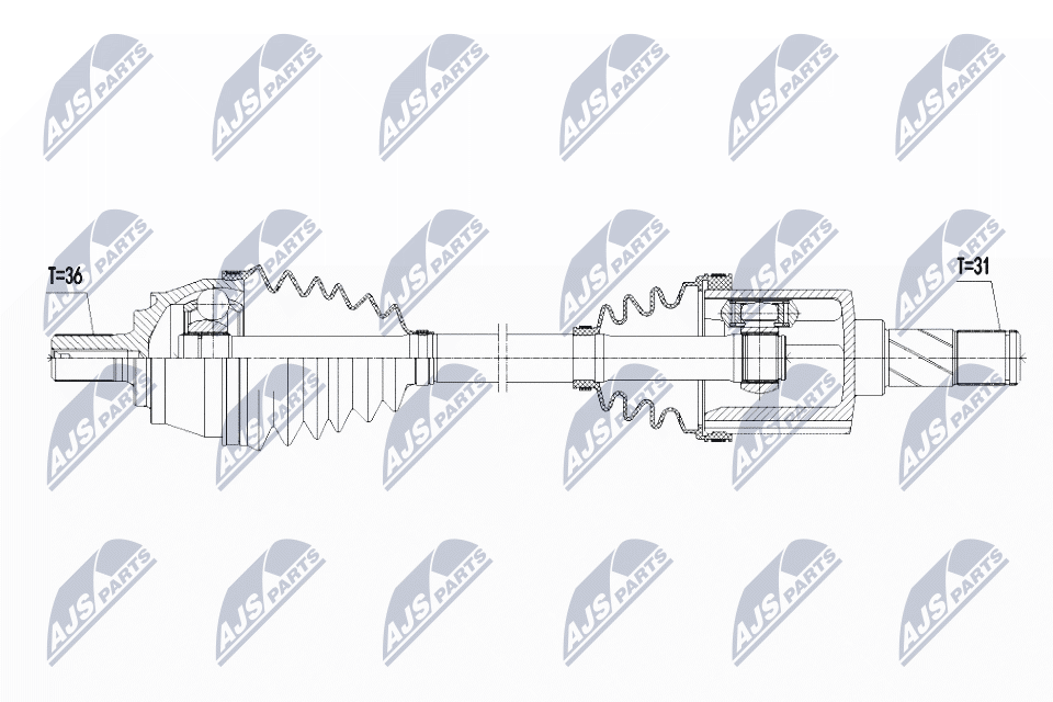 Полуось NTY NPW-VV-109