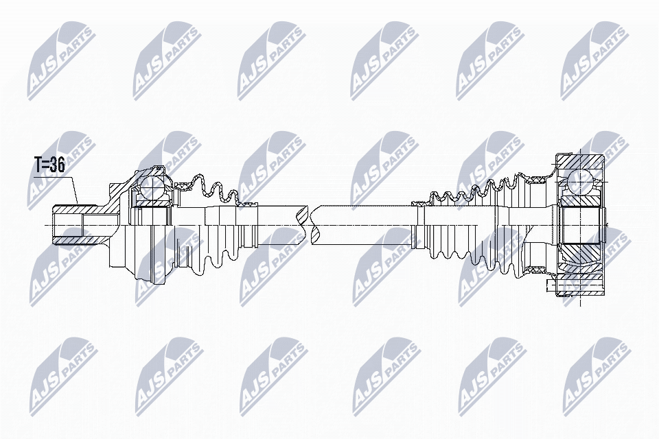 Полуось NTY NPW-VW-089
