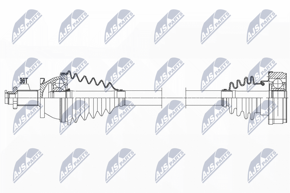 Полуось NTY NPW-VW-105