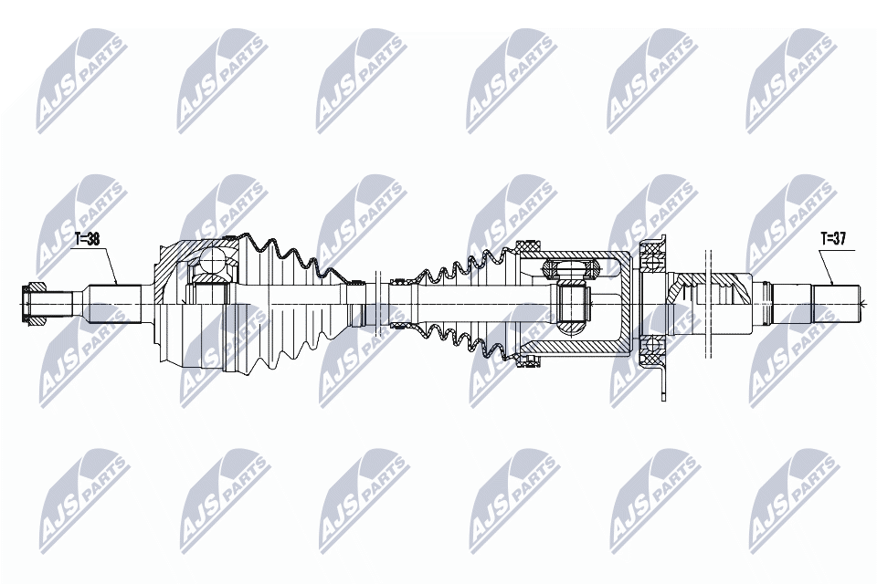 Полуось vw t5 2.0tdi2.0bitdi 10- atm правая