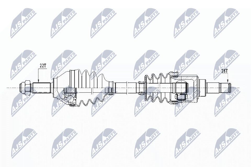 Nty driveshaft vw up 11- skoda citigo 11- seat mii 11- /prawa/ NTY NPW-VW-153