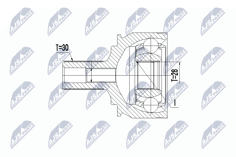 Шрус mercedes-benz w176 a180cdi 15- w242/w246 b180cdi 15- gla180/gla200/gla250 w156 13- /передний NTY NPZ-ME-028